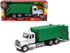 Freightliner 114SD Garbage Truck White and Green "Long Haul Trucker" Series 1/32 Diecast Model by New Ray - Miniature Motors