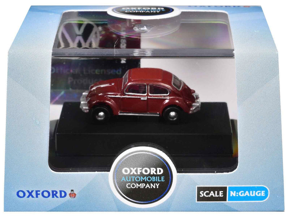 Volkswagen Beetle Ruby Red 1/148 (N) Scale Diecast Model Car by Oxford Diecast