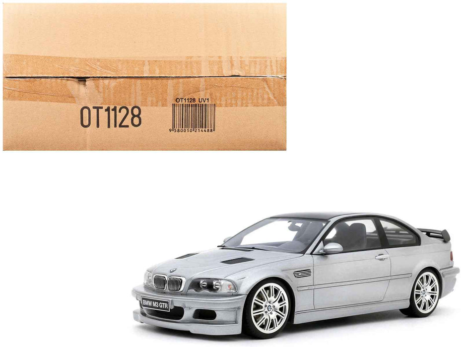 2001 BMW E46 M3 GTR Street Titan Silver Metallic 1/18 Model Car by Otto Mobile