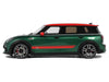 2021 Mini Clubman (F54) JCW British Green Metallic with Red Top and Stripes Limited Edition to 999 pieces Worldwide 1/18 Model Car by Otto Mobile