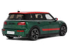 2021 Mini Clubman (F54) JCW British Green Metallic with Red Top and Stripes Limited Edition to 999 pieces Worldwide 1/18 Model Car by Otto Mobile