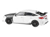 2025 Honda Civic Type R FL5 White with Carbon Hood and Accents 1/64 Diecast Model Car by Paragon Models