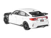 2025 Honda Civic Type R FL5 White with Carbon Hood and Accents 1/64 Diecast Model Car by Paragon Models