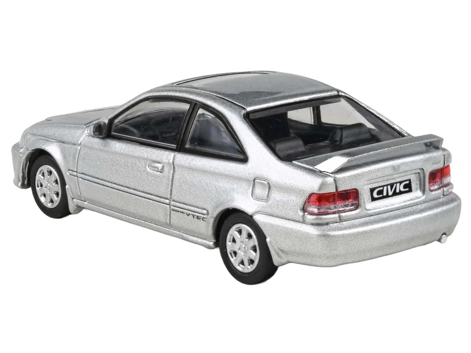 1999 Honda Civic Si EM1 Vogue Silver Metallic with Sunroof 1/64 Diecast Model Car by Paragon Models