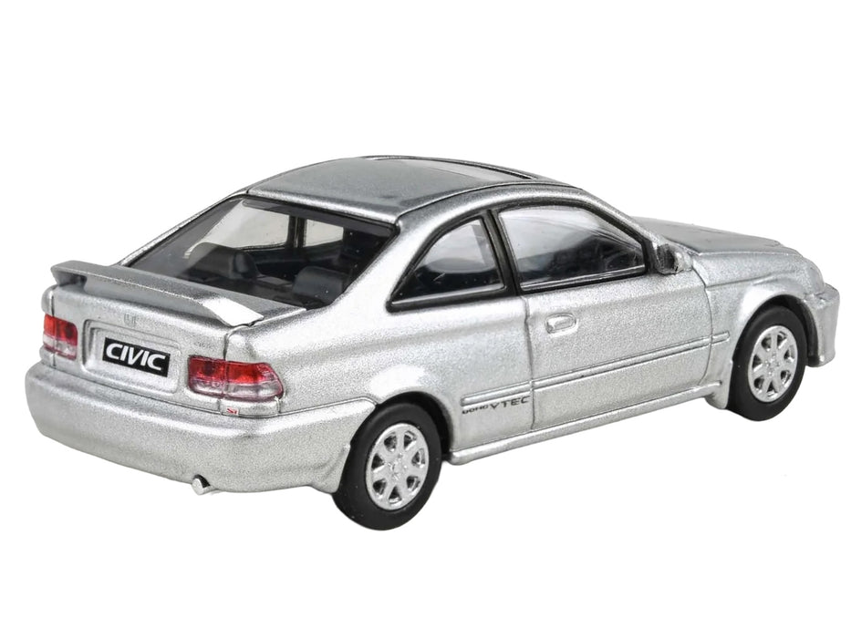 1999 Honda Civic Si EM1 Vogue Silver Metallic with Sunroof 1/64 Diecast Model Car by Paragon Models