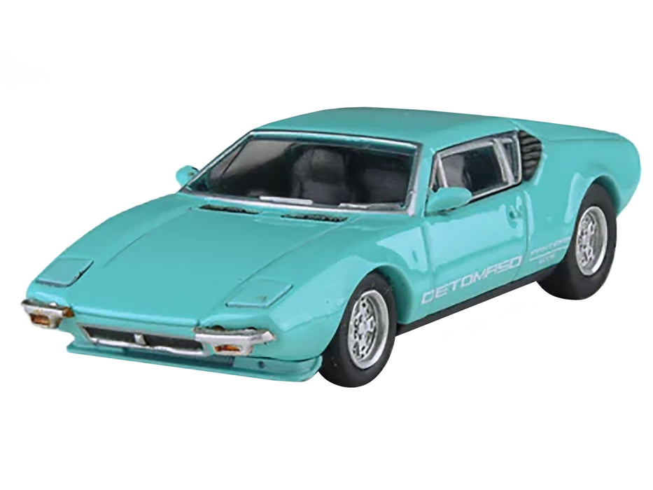 1972 De Tomaso Pantera Verde Aqua 1/64 Diecast Model Car by Paragon Models