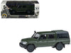 2014 Toyota Land Cruiser LC 79 with Camper Shell Military Green 1/64 Diecast Model Car by Paragon Models