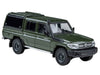 2014 Toyota Land Cruiser LC 79 with Camper Shell Military Green 1/64 Diecast Model Car by Paragon Models