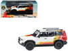 2024 Toyota Land Cruiser 250 Prado White with "TRD" Stripes 1/64 Diecast Model Car by Paragon Models