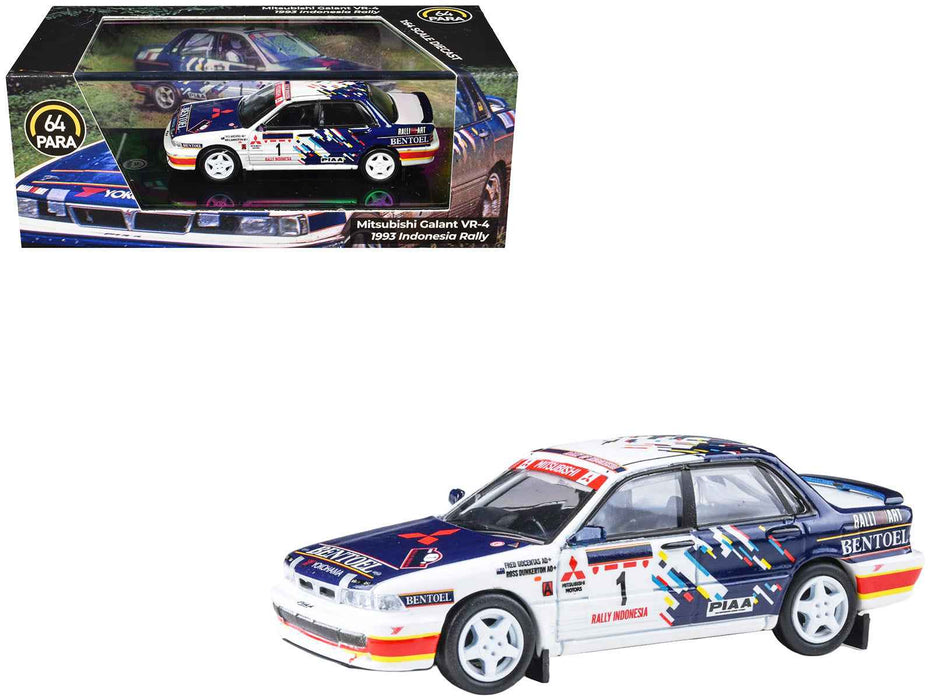 Mitsubishi Galant VR-4 RHD (Right Hand Drive) #1 Ross Dunkerton - Fred Gocentas "Rally Indonesia" (1993) 1/64 Diecast Model Car by Paragon Models