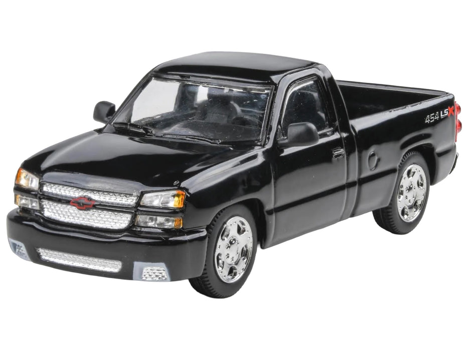2006 Chevrolet Silverado 454 LSX Pickup Truck Onyx Black 1/64 Diecast Model Car by Paragon Models