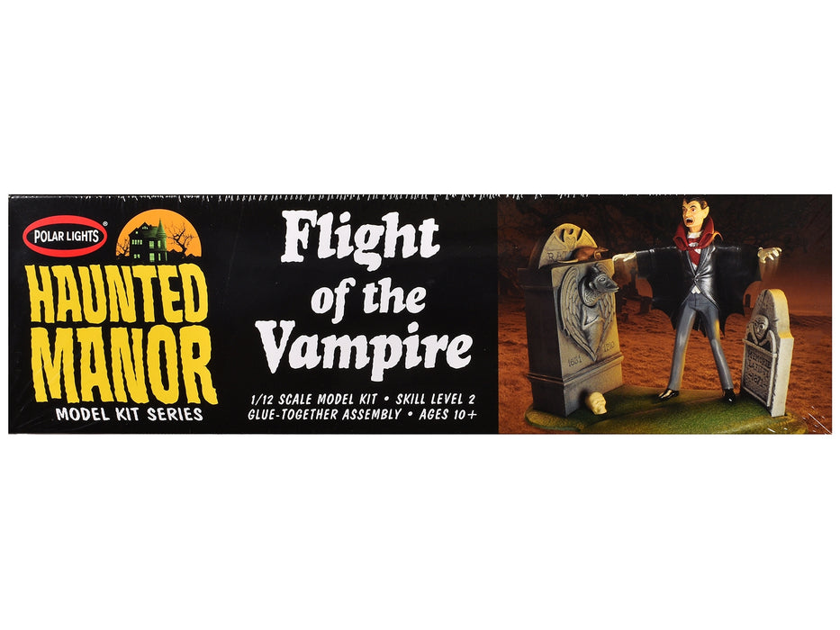 Skill 2 Model Kit Haunted Manor "Flight of the Vampire" Diorama Set 1/12 Scale Model by Polar Lights