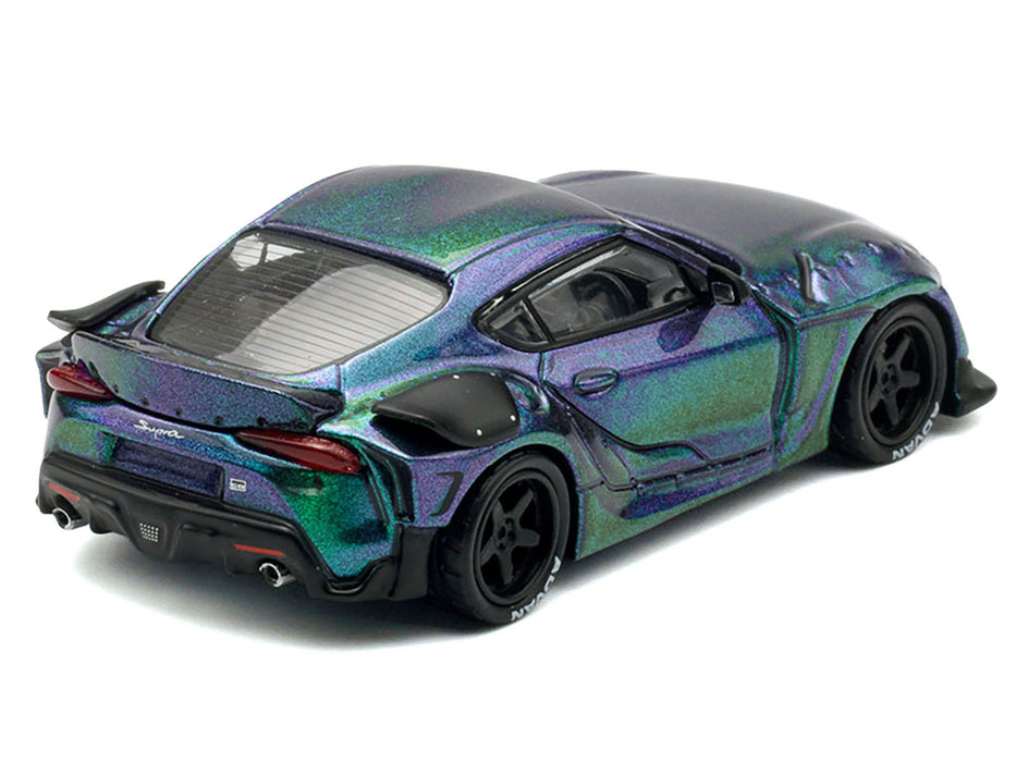 Toyota HKS GR Supra RHD (Right Hand Drive) Magic Purple Metallic 1/64 Diecast Model Car by Pop Race