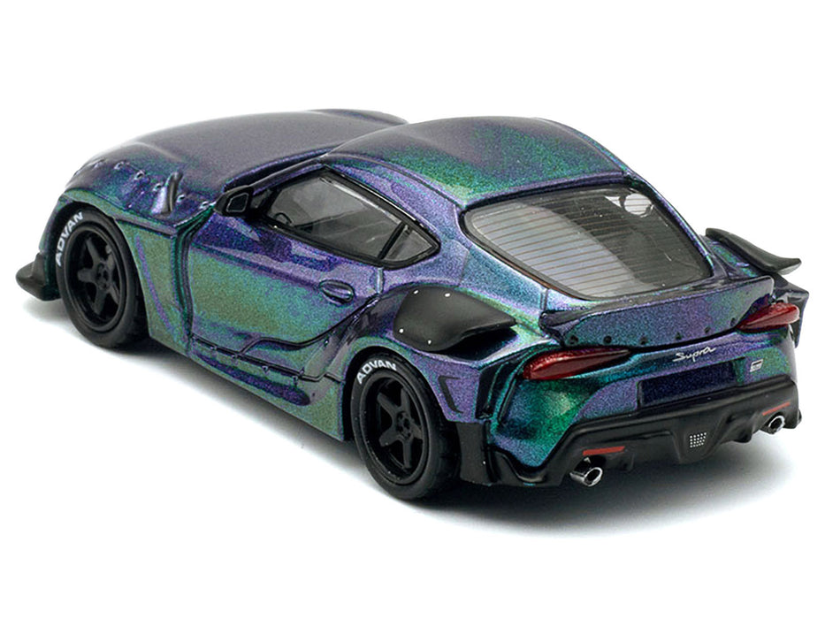 Toyota HKS GR Supra RHD (Right Hand Drive) Magic Purple Metallic 1/64 Diecast Model Car by Pop Race