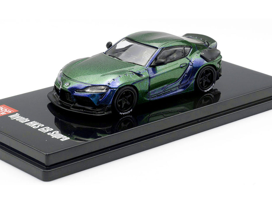 Toyota HKS GR Supra RHD (Right Hand Drive) Magic Purple Metallic 1/64 Diecast Model Car by Pop Race