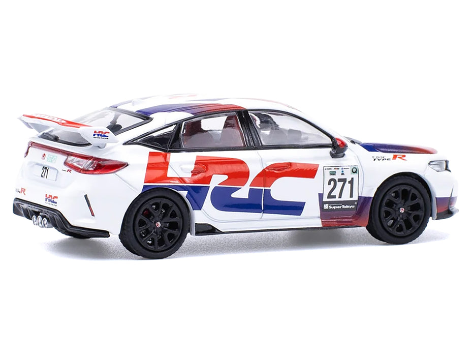 Honda Civic Type R FL5 "HRC - Honda Racing" White with Graphics 1/64 Diecast Model Car by Pop Race