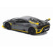 Lamborghini Huracan STO Matt Gray Metallic with Yellow Accents 1/64 Diecast Model Car by Pop Race