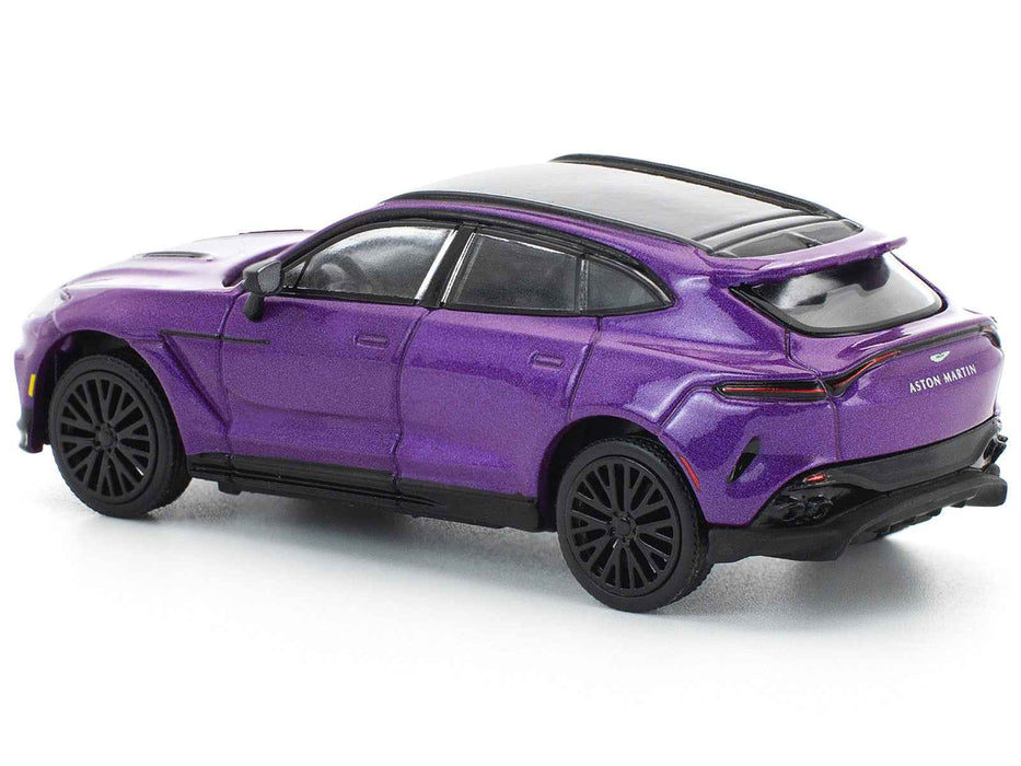 Aston Martin DBX 707 Storm Purple Metallic with Black Top 1/64 Diecast Model Car by Pop Race