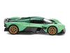 Aston Martin Valkyrie Iridescent Emerald Metallic with Green Carbon Top 1/64 Diecast Model Car by Pop Race