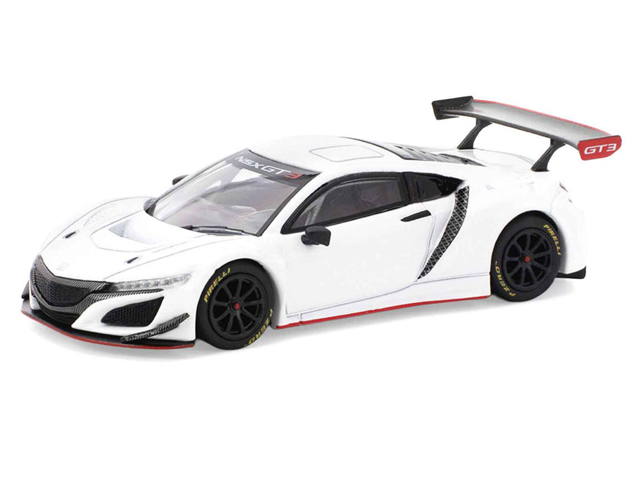 Honda NSX GT3 EVO22 White 1/64 Diecast Model Car by Pop Race