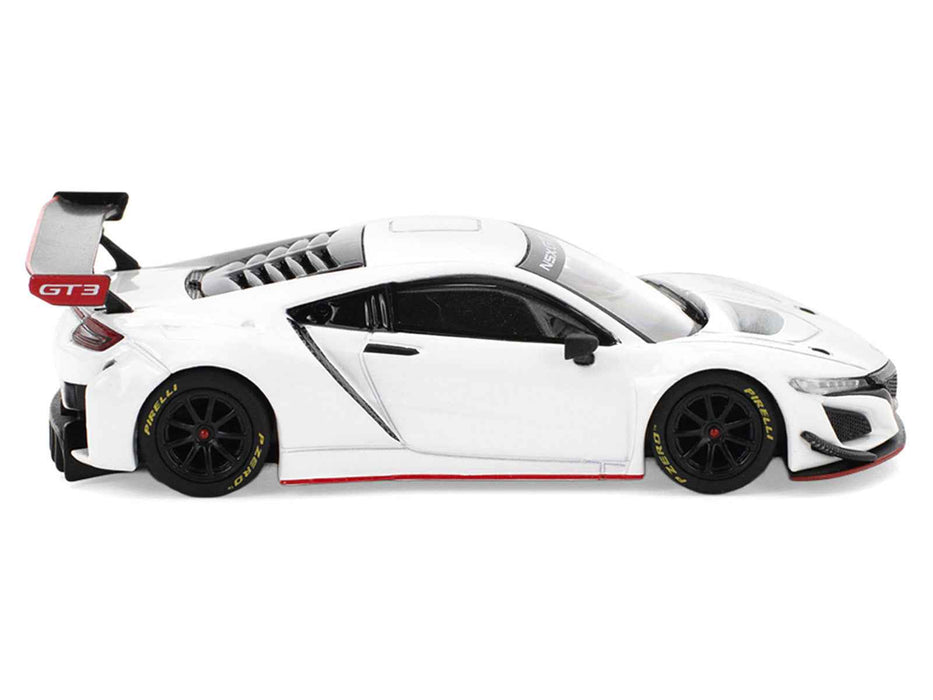 Honda NSX GT3 EVO22 White 1/64 Diecast Model Car by Pop Race