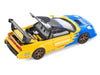 Honda NSX-R GT RHD (Right Hand Drive) "Spoon Sports" Blue and Yellow with Black Top 1/64 Diecast Model Car by Pop Race