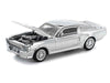 Shelby Mustang GT500 Silver Chrome 1/64 Diecast Model Car by Pop Race