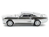 Shelby Mustang GT500 Silver Chrome 1/64 Diecast Model Car by Pop Race