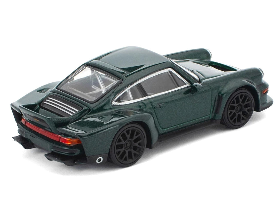 Singer DLS Turbo Green Metallic 1/64 Diecast Model Car by Pop Race