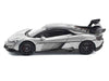 Yangwang U9 Silver Metallic with Black Top and Stripes 1/64 Diecast Model Car by Pop Race