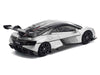 Yangwang U9 Silver Metallic with Black Top and Stripes 1/64 Diecast Model Car by Pop Race