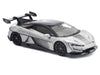 Yangwang U9 Silver Metallic with Black Top and Stripes 1/64 Diecast Model Car by Pop Race
