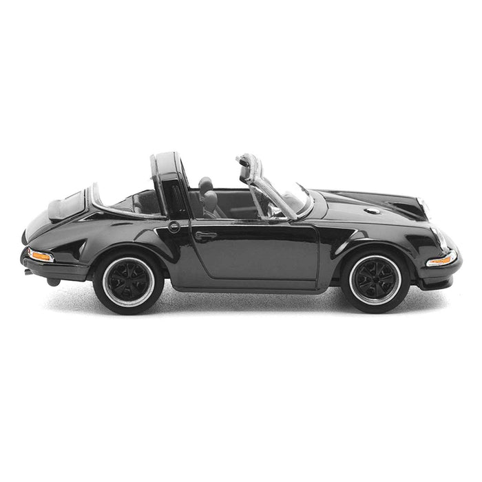 Singer Targa Dark Chrome "The Dark Chrome Series" 1/64 Diecast Model Car by Pop Race
