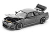 GTR R33 400R RHD (Right Hand Drive) Dark Chrome "The Dark Chrome Series" 1/64 Diecast Model Car by Pop Race