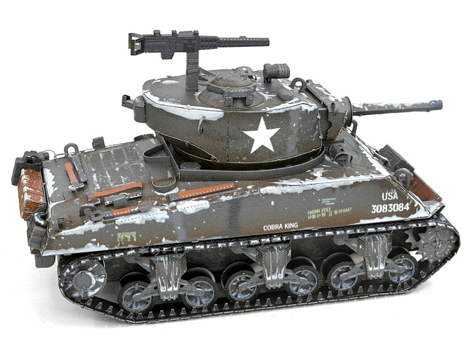 Model Kit United States M4 Sherman Tank (Moderate Difficulty) Steel Model by Metal Earth