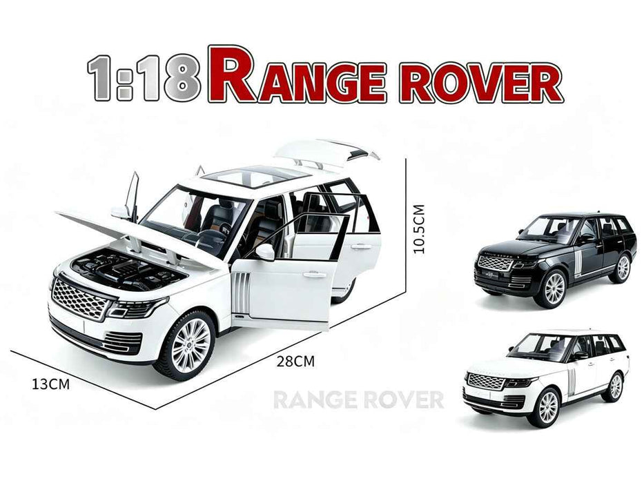 Land Rover Range Rover 50th Anniversary White Metallic with Sunroof 1/18 Diecast Model Car by Heimanba