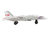 Grumman F-14 Tomcat Fighter Aircraft Gray with Red Stripes "United States Navy Test Aircraft" with Runway Section Diecast Model Airplane by Runway24