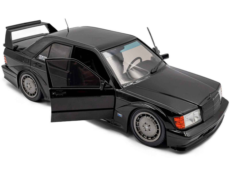 Mercedes Benz 190 Evolution II (W201) "Solido Works" Black 1/18 Diecast Model Car by Solido
