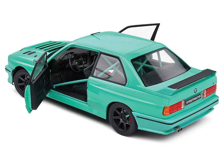 1990 BMW E30 M3 Custom "Drift Missile" Tiffany Blue 1/18 Diecast Model Car by Solido