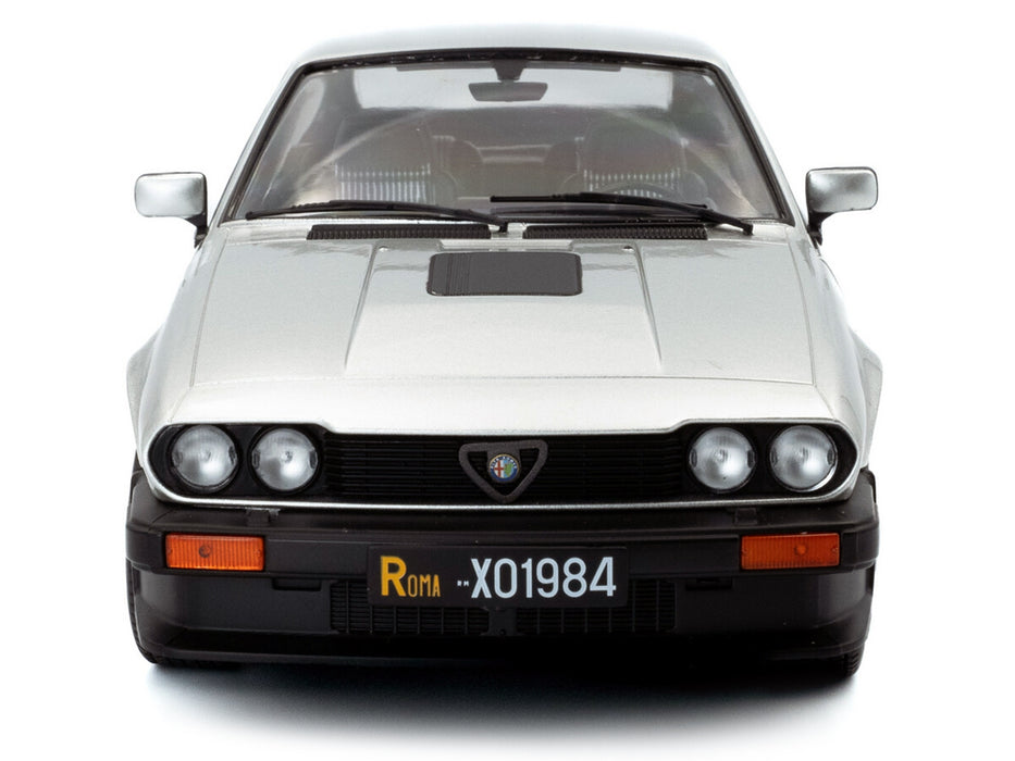 1984 Alfa Romeo GTV6 Silver Metallic 1/18 Diecast Model Car by Solido