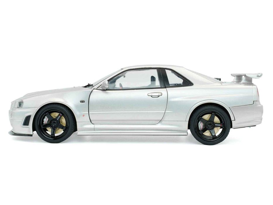 1999 Nissan Skyline GT-R (R34) Z-Tune RHD (Right Hand Drive) Silver Metallic 1/18 Diecast Model Car by Solido