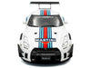 2024 Nissan GT-R (R35) RHD (Right Hand Drive) with Liberty Walk 2.0 Body Kit "Martini Racing" White with Stripes 1/18 Diecast Model Car by Solido