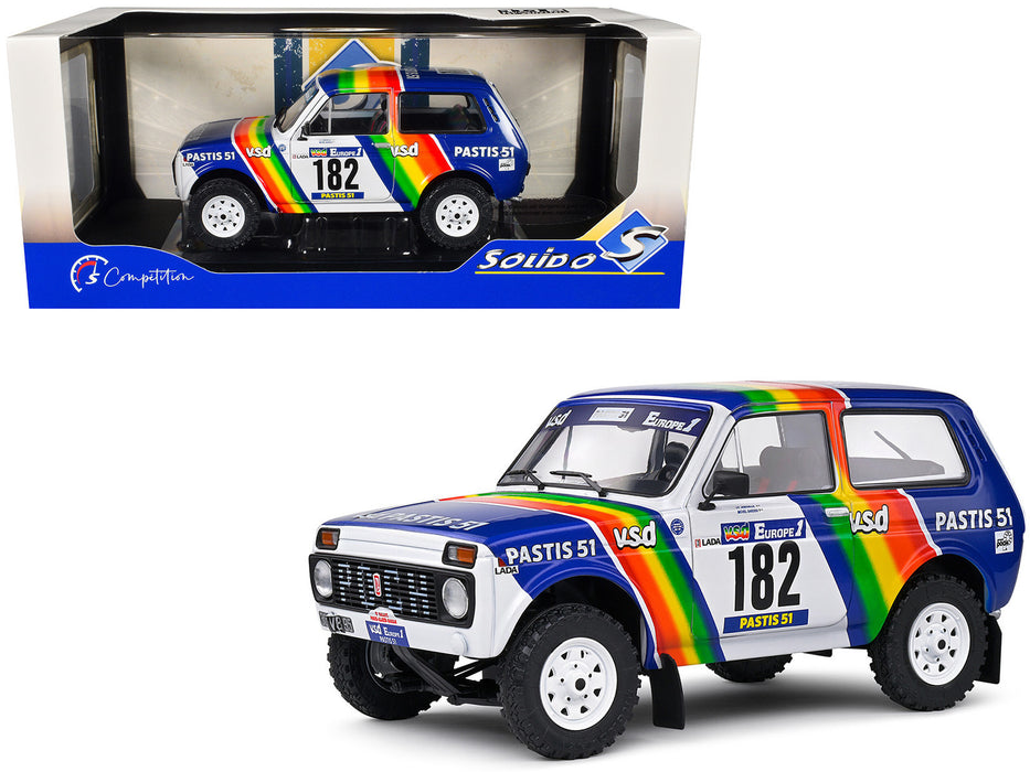 Lada Niva #182 Jean-Pierre Jabouille - Michel Sardou "Paris-Dakar Rally" (1984) "Competition" Series 1/18 Diecast Model Car by Solido