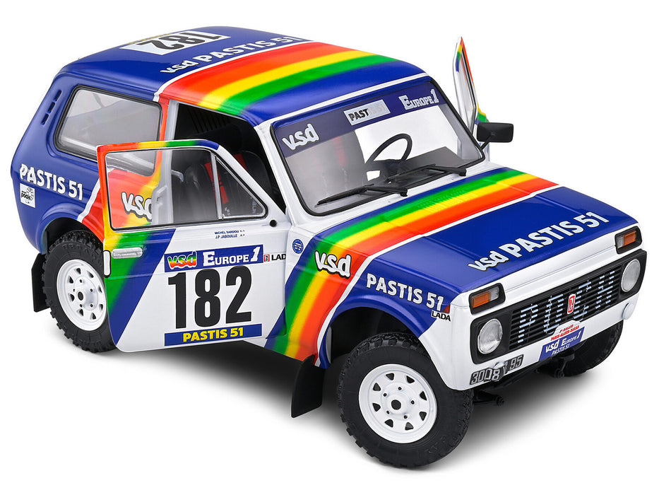 Lada Niva #182 Jean-Pierre Jabouille - Michel Sardou "Paris-Dakar Rally" (1984) "Competition" Series 1/18 Diecast Model Car by Solido
