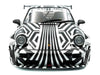 2022 RWB Bodykit #13 "The Zebra" Black and White Striped 1/18 Diecast Model Car by Solido