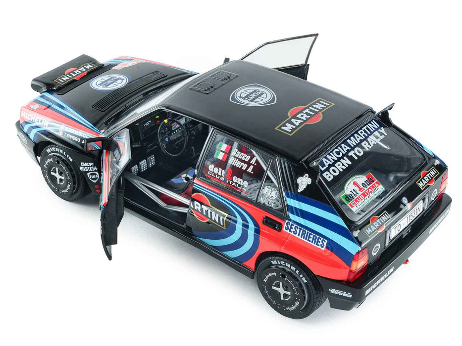 Lancia Delta HF Integrale #1 A. Sacco - A. Ollero "Miki Biasion Martini Racing Rallye Monte Carlo 1990 Tribute" FIA Historic Rally (2026) "Competition" Series 1/18 Diecast Model Car by Solido
