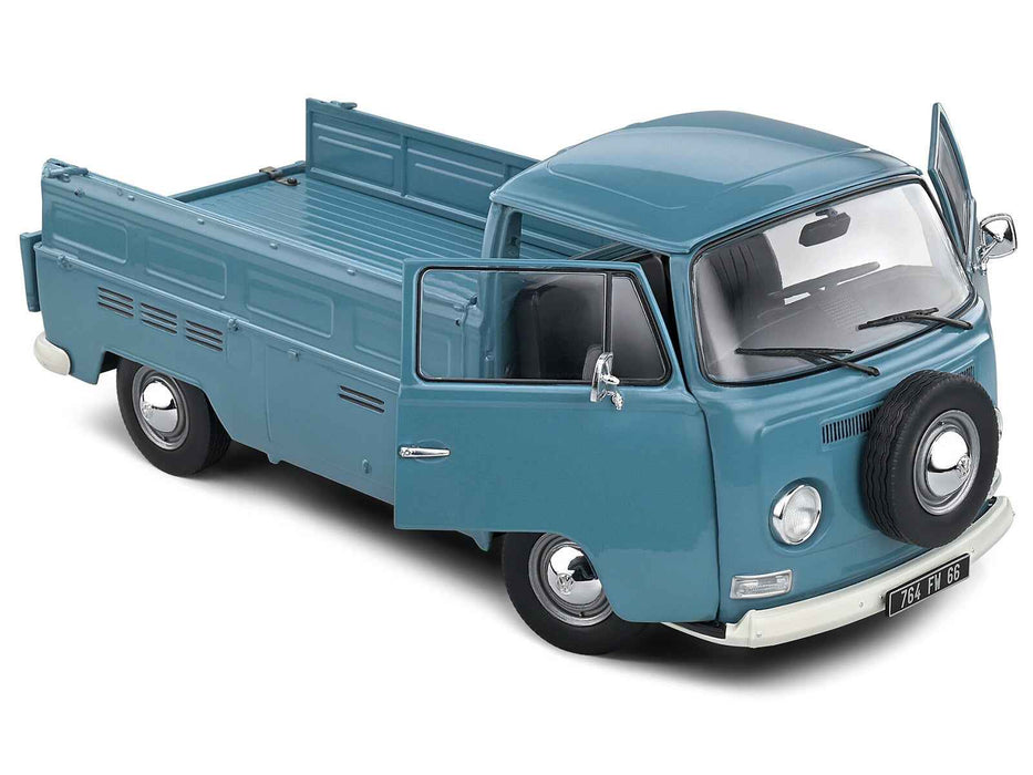 1968 Volkswagen T2 Pickup Truck Petrol Blue 1/18 Diecast Model Car by Solido