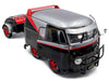 2024 Volkswagen Kool Kombi Sport Van with Trailer Black and Silver with Red Stripe 1/18 Diecast Model Car by Solido