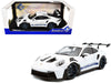 2024 Porsche 911 (992) GT3 RS White with Blue Stripes 1/18 Diecast Model Car by Solido