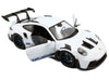 2024 Porsche 911 (992) GT3 RS White with Blue Stripes 1/18 Diecast Model Car by Solido